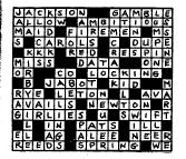 Answer to Crossword Puzzle