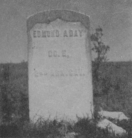 The inscription on his grave stone reads: Edmund Aday Company E. 2nd Arkansas Cavalry.