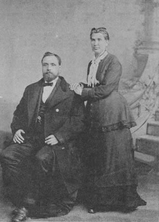 This studio photograph of Frank and Katie Kentling was made in Springfield not many years after they settled in southwest Missouri, probably 1875. Frank would have been 34 at that time and Katie, 39. (Photo courtesy Mable Kentling Campbell.)