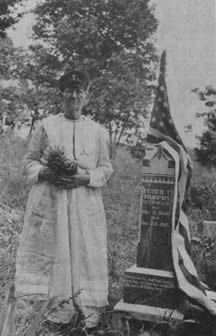 Martha J. Murphy, born in Kentucky, April 17, 1845.  Photo taken May 30, 1922 in Souder Cemetery.