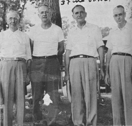 C. W. Moore, who is buried just east of Hollister, and his sons, Lee T. Moore, Earnie Moore and Glenn Moore, all living in or near Forsyth.