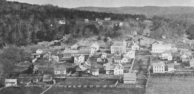 Old Town of Forsyth. (Old Lodge Circled in Photo)