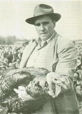  Bill Barrett holding one of his Bronze Broad-breasted turkeys
