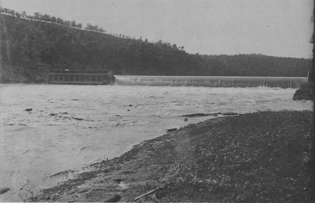 Water over the white River Dam