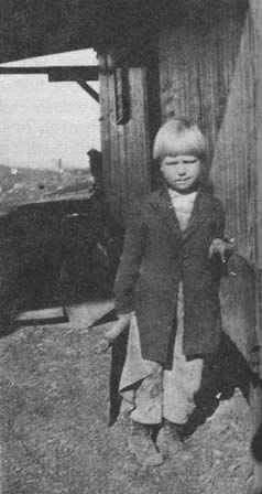 One of the children killed in the storm, George (Budge) Box, shown at the Melva depot.