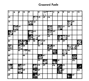 Crossword puzzle