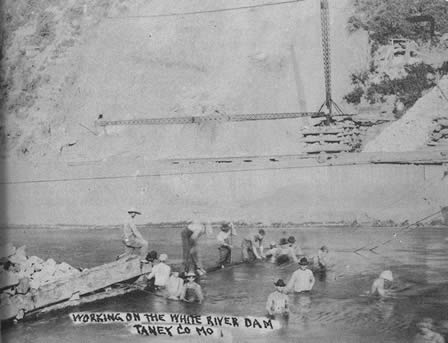Working on the White River dam
